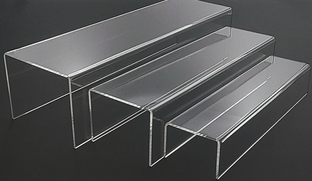 T'z Tagz Acrylic Step Display Stand Nesting Bar Style Riser Variation Set
