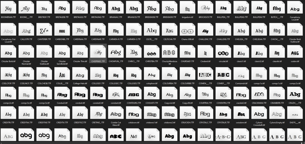 1500 Professional TrueType Fonts - Works with Windows, Mac & Linux .TTF CD-ROM