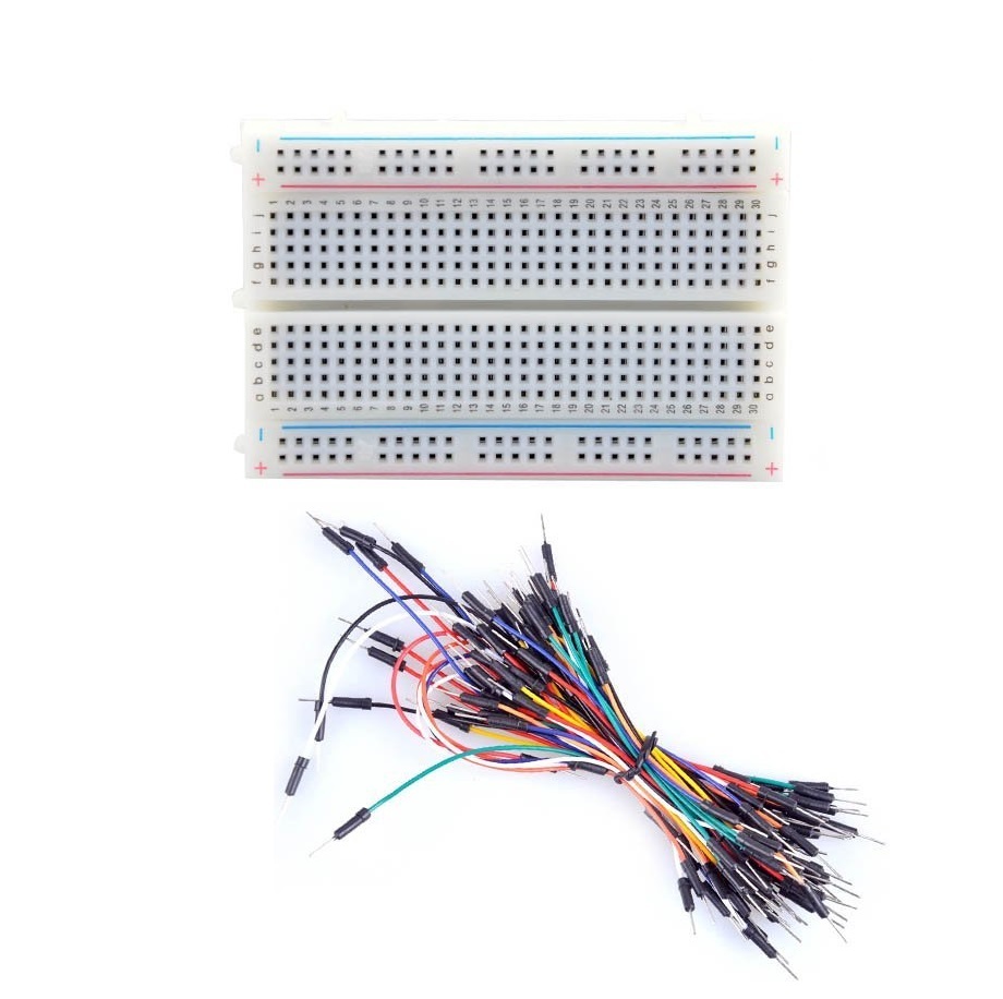 Mini Universal Solderless Breadboard 400 Tie-points +65PCS Jumper cable wire M