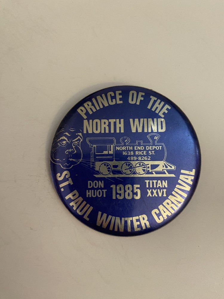 St. Paul Winter Carnival 1985 Pin Back Button P36