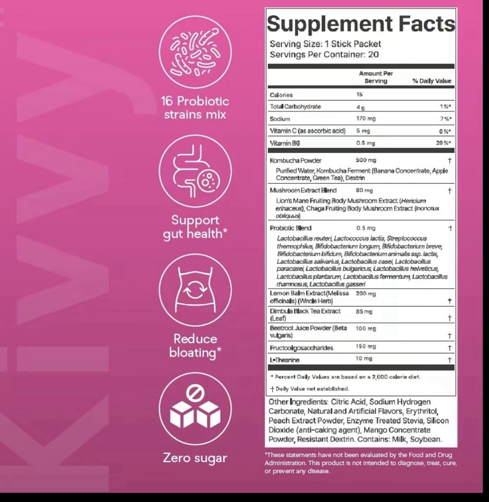 Depuff Mocktail Peach Mango 20 Servings 2 Pack