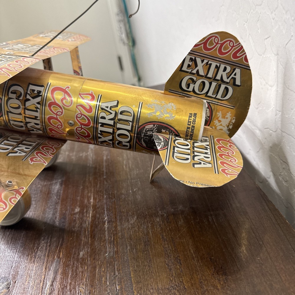 Handmade Coors Extra Gold Airplane EUC