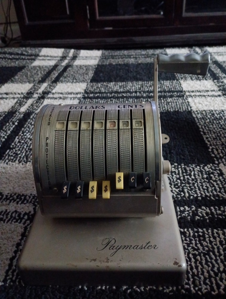 Vintage Paymaster Check Writers Machine