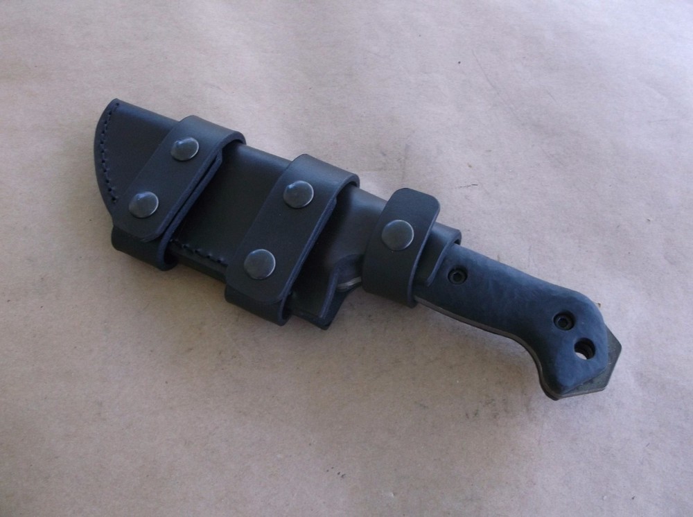 KA BAR BECKER BK-2 CUSTOM LEATHER SHEATH (SHEATH ONLY) !READ DESCRIPTION!