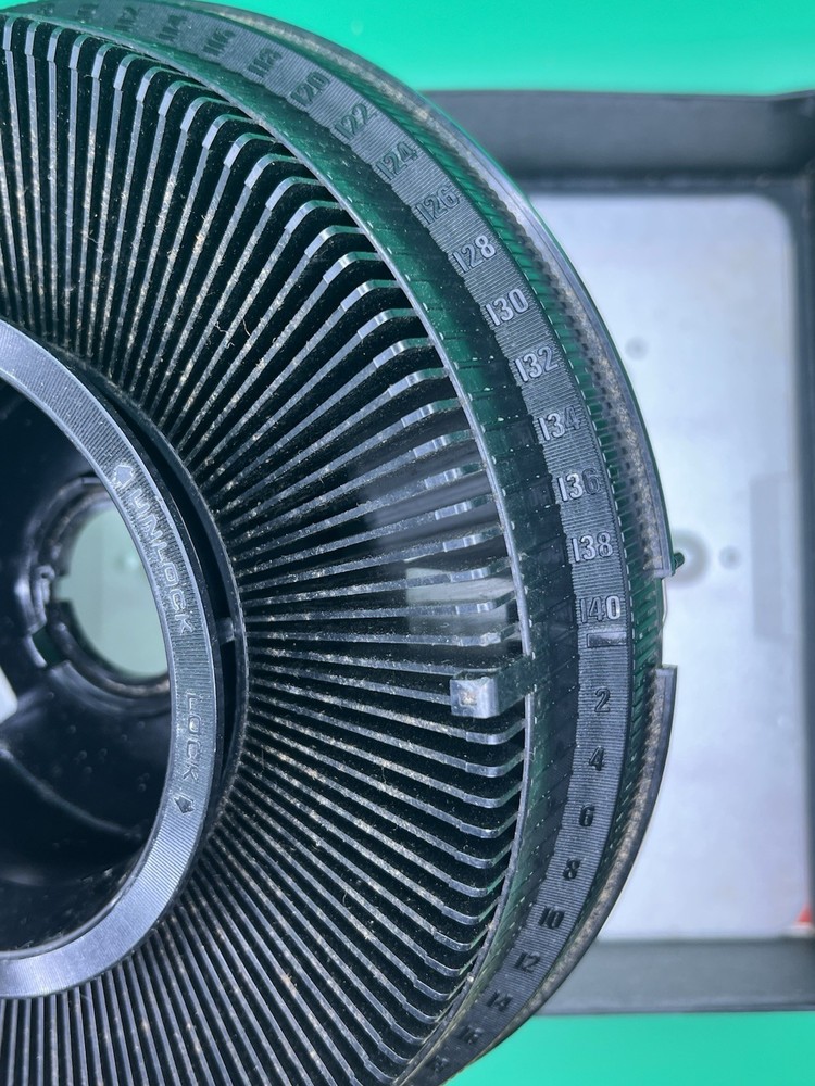 Kodak Carousel 140 Black Slide Tray, Ring, Index, Original Box