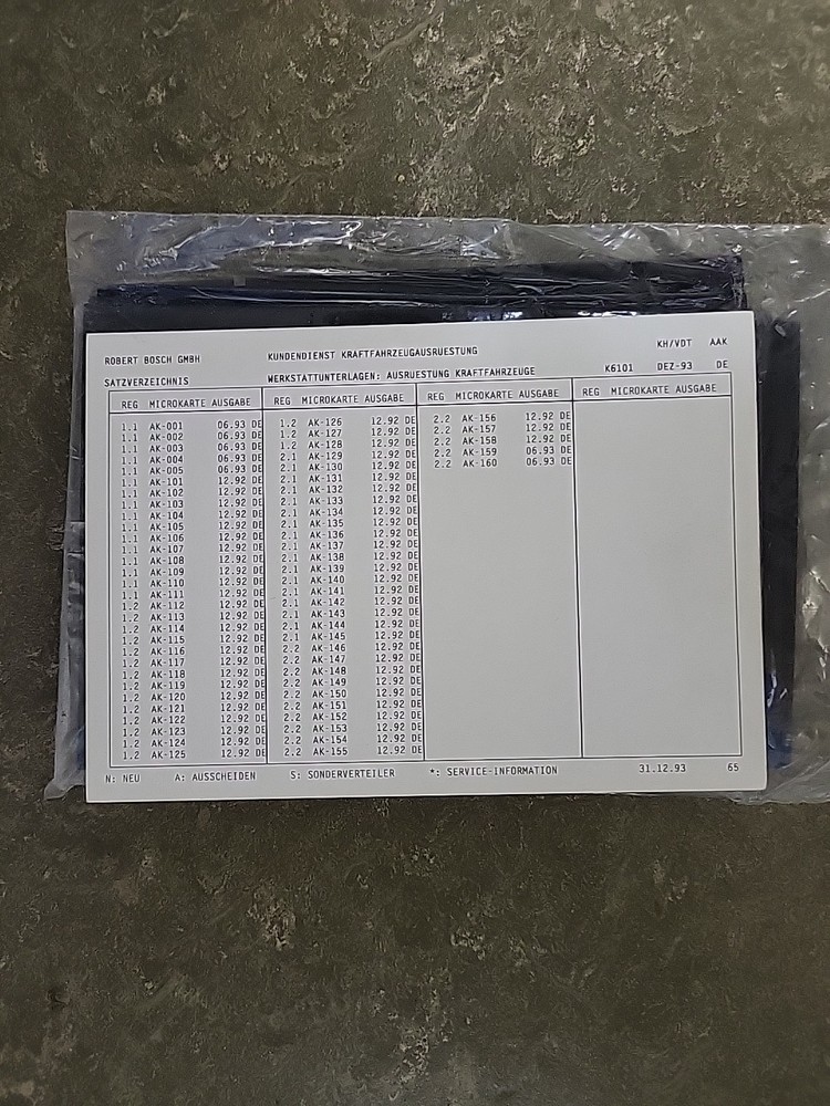 Bosch Micro Card Set 1 987 726 101