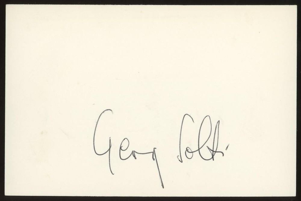 GEORG SOLTI (1912-1997) signed card | Conductor - autograph