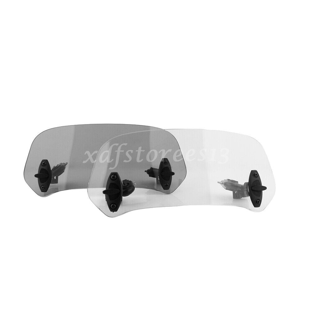 Motorcycle Adjustable Clip-On Windshield Extension Spoiler Windscreen Deflector