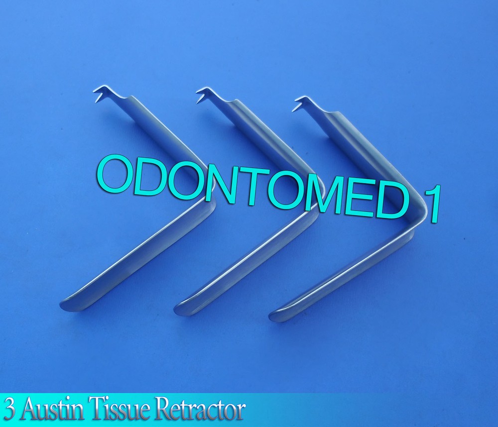 3 Austin Tissue Retractor Dental Instruments