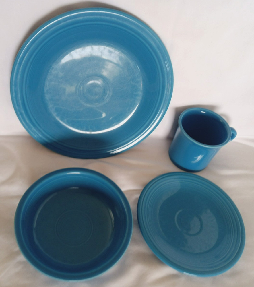 Fiesta Dishes~ 4-Piece Place Setting~ Turquoise