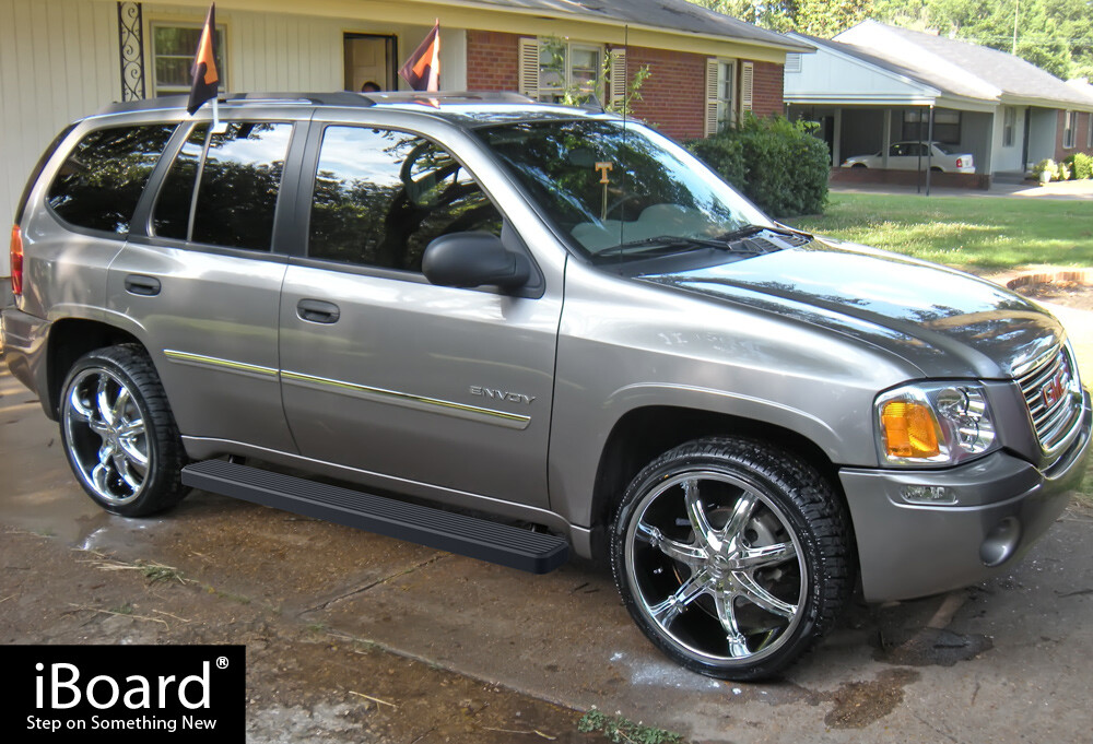 Premium 5" Black iBoard Side Steps Fit 02-09 Chevy Trailblazer (02-06 GMC Envoy)