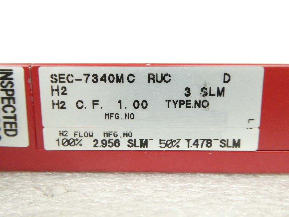 STEC SEC-7340M Mass Flow Controller MFC SEC-7340 3 SLM H2 Surface Mount Working