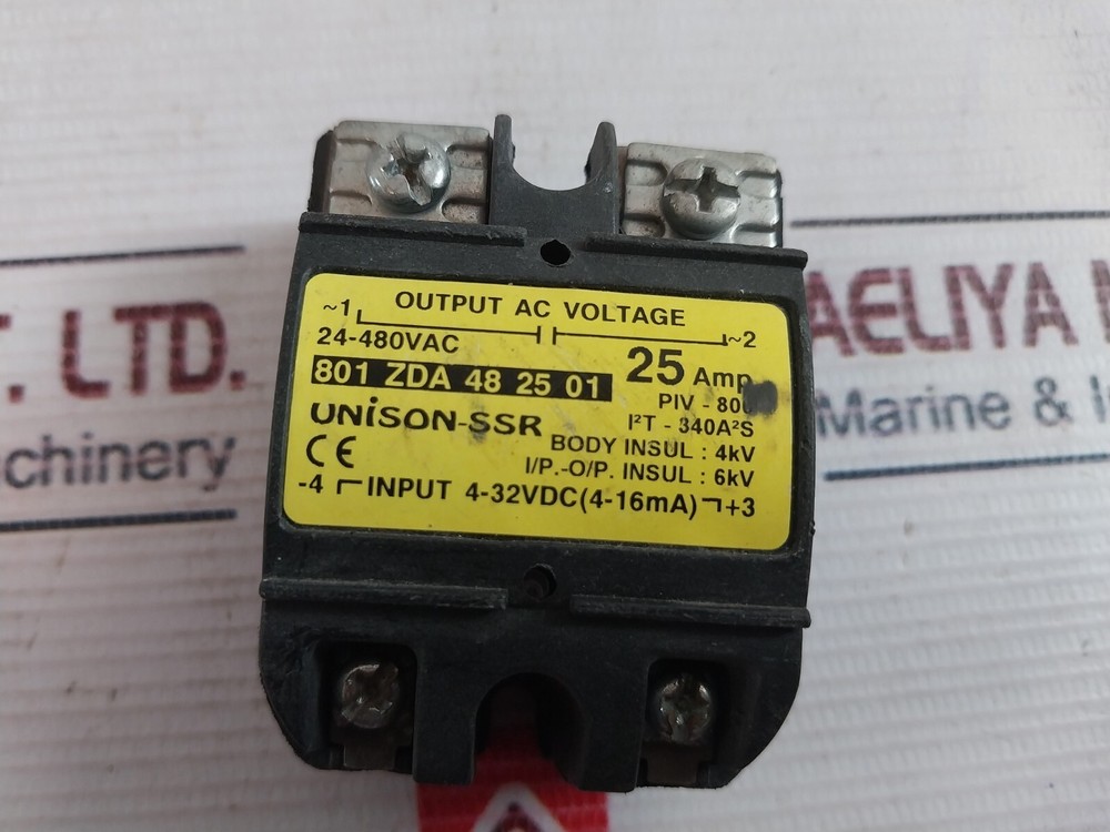Unison SSR 801 ZDA 48 25 01 Solid State Relay 25Amp
