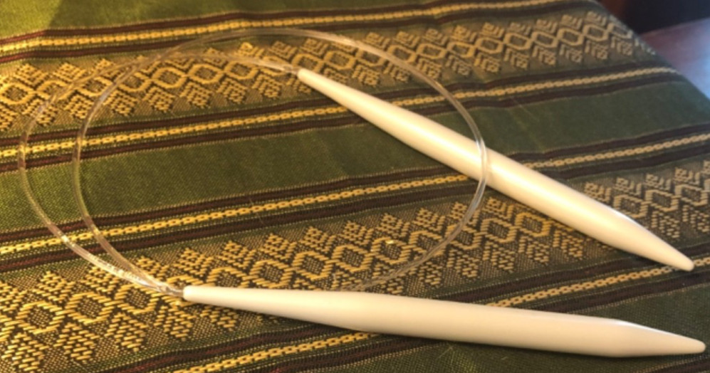 Gray Plastic Knitting Needles- Circular-size 11 - 30" long