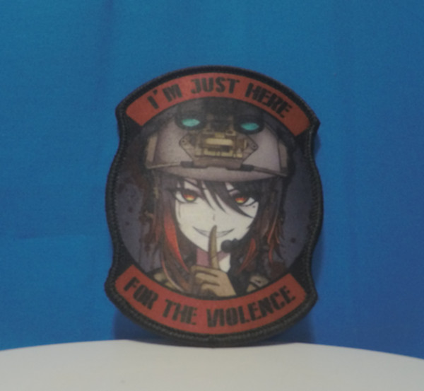 I'm Just Here for the Violence Embroidered Hook & Loop Airsoft Morale Patch