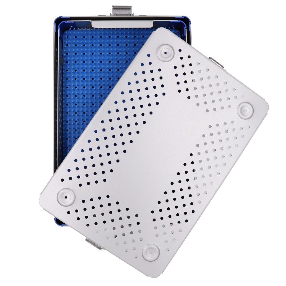 1pc Aluminum Sterilization Tray Case for General Purpose Surgical Instruments-US