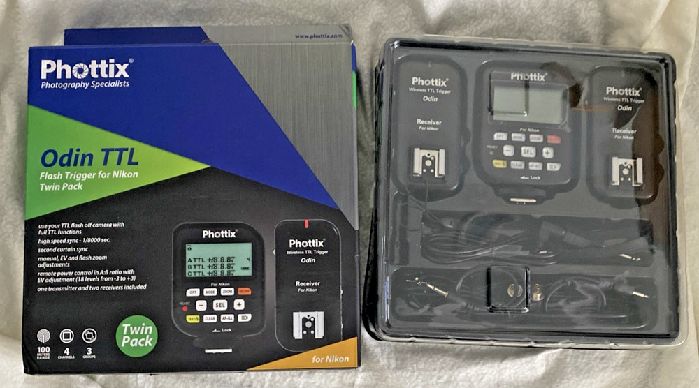Phottix Odin TTL - Nikon Flash Trigger twin pack Excellent