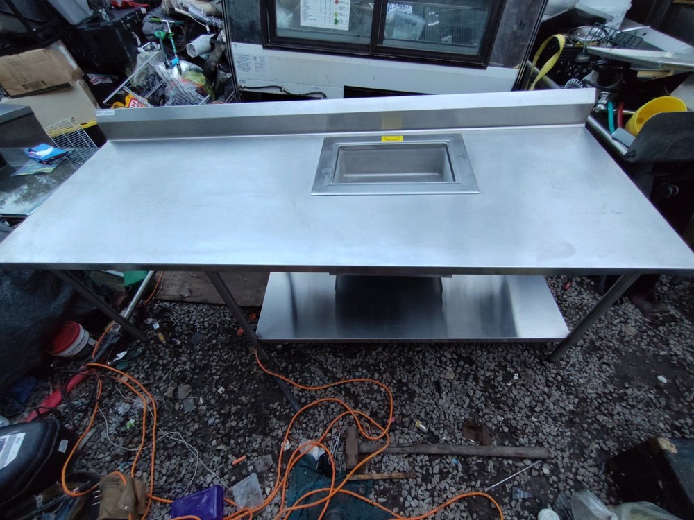 Prep Table With Dropin Refrigerated Cooler