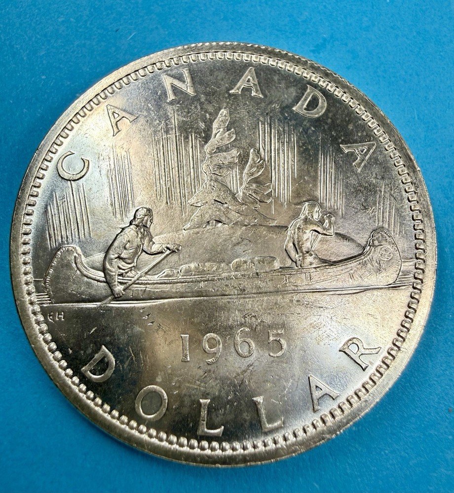 1965 Canada Silver Dollar Brilliant Uncirculated Coin