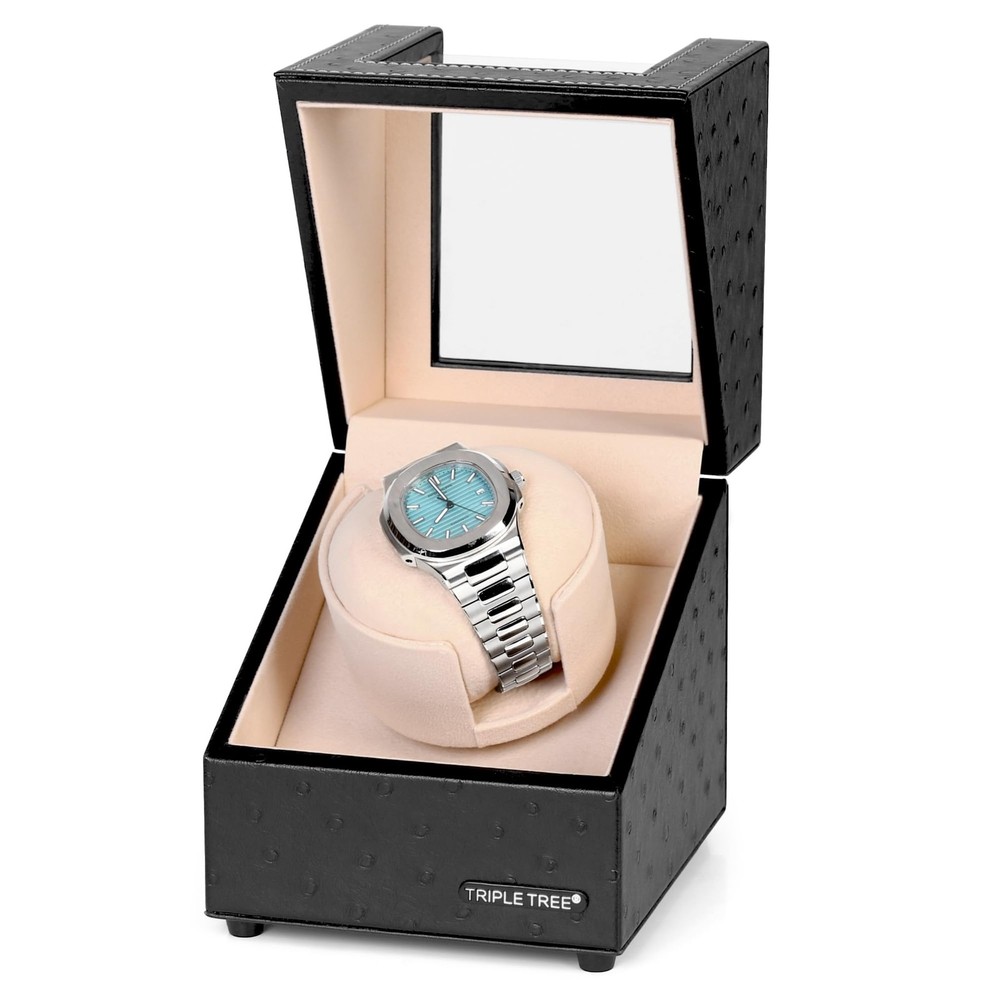 TRIPLE TREE Single Watch Winder Newly Winder, PU Leather