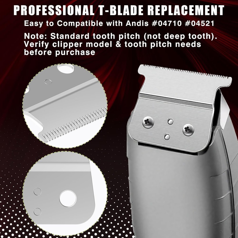 Lasts 5X Longer! Andis-Compatible T-Blade Replacement - Smooth Cutting Action