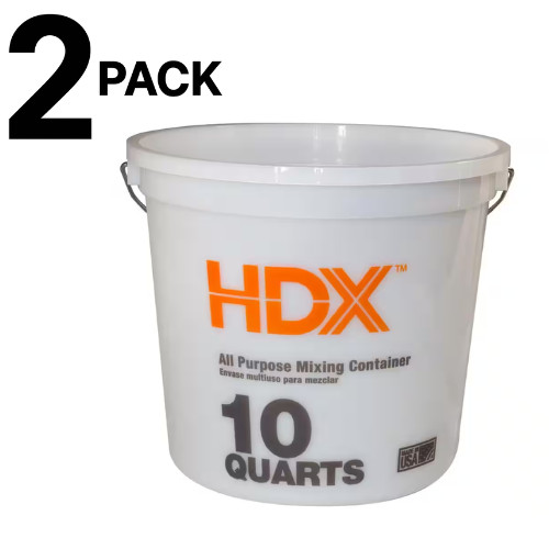 10 Quart Natural Plastic Paint Bucket 2pack
