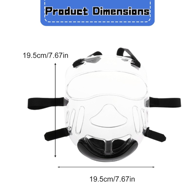Taekwondo Face Shield Protective Mask Head Protector for Boxing Training
