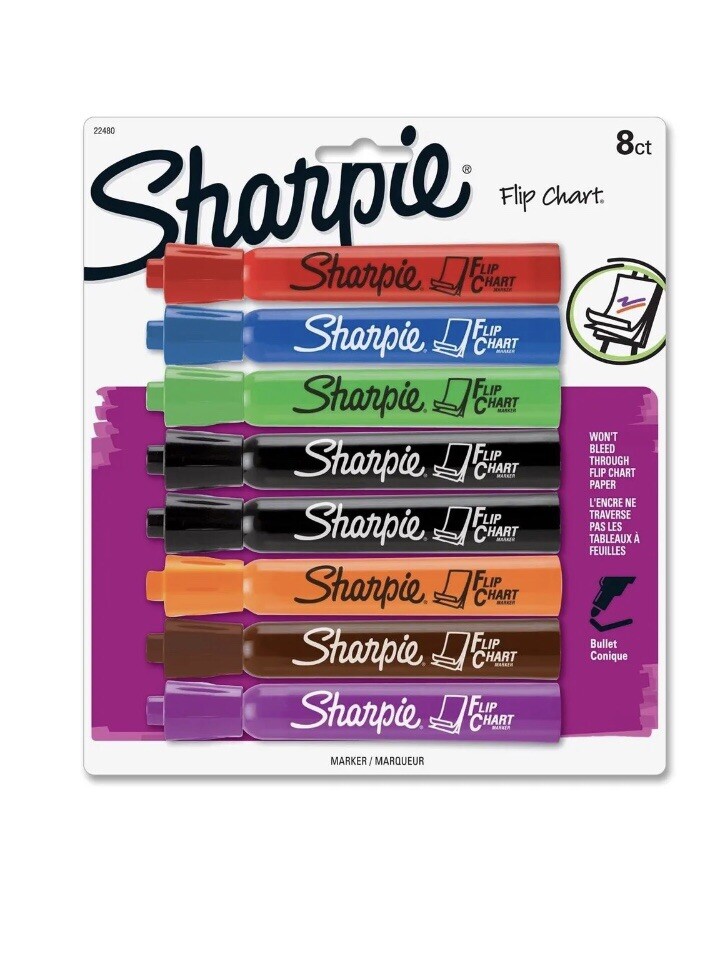 Sharpie Flip Chart 8CT bullet conique marker