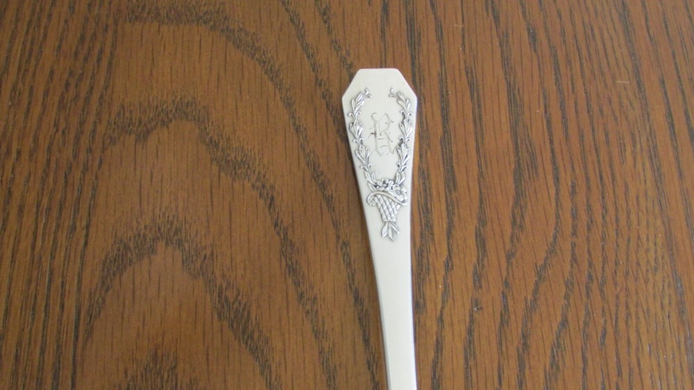 Holmes & Edwards Silver Plate Monogram QLB Cold Meat Serving Fork