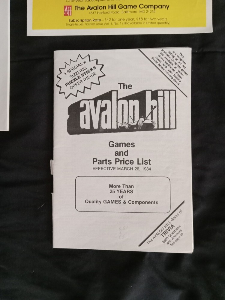 Powers & Perils Box Set (Avalon Hill) Fantasy RPG Good Condition (No Dice)