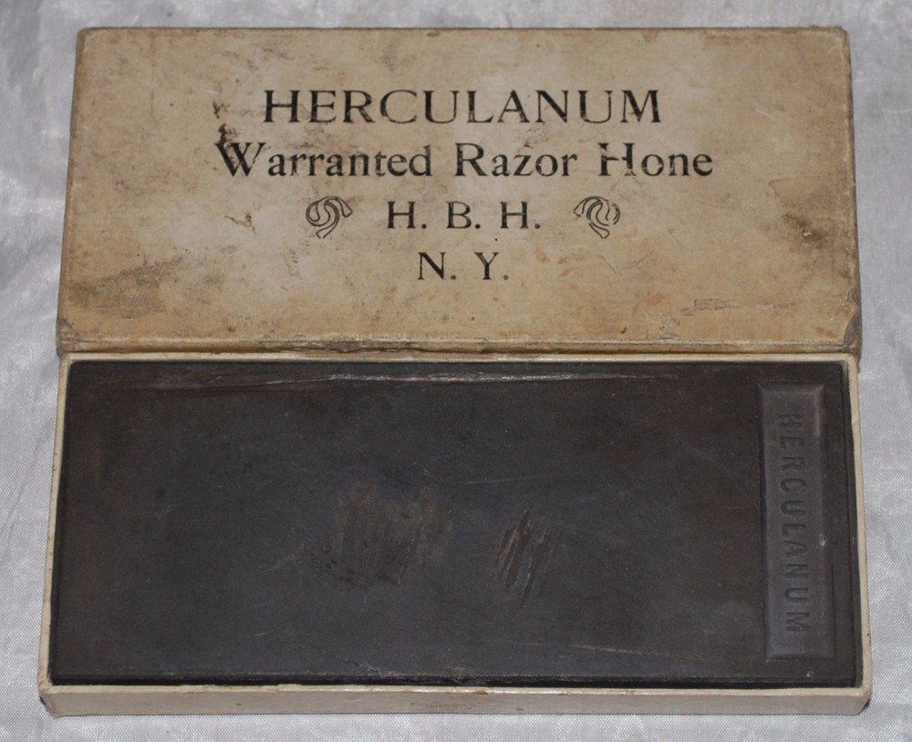 Herculanum Razor Hone Sharpening Stone W/ Original Box