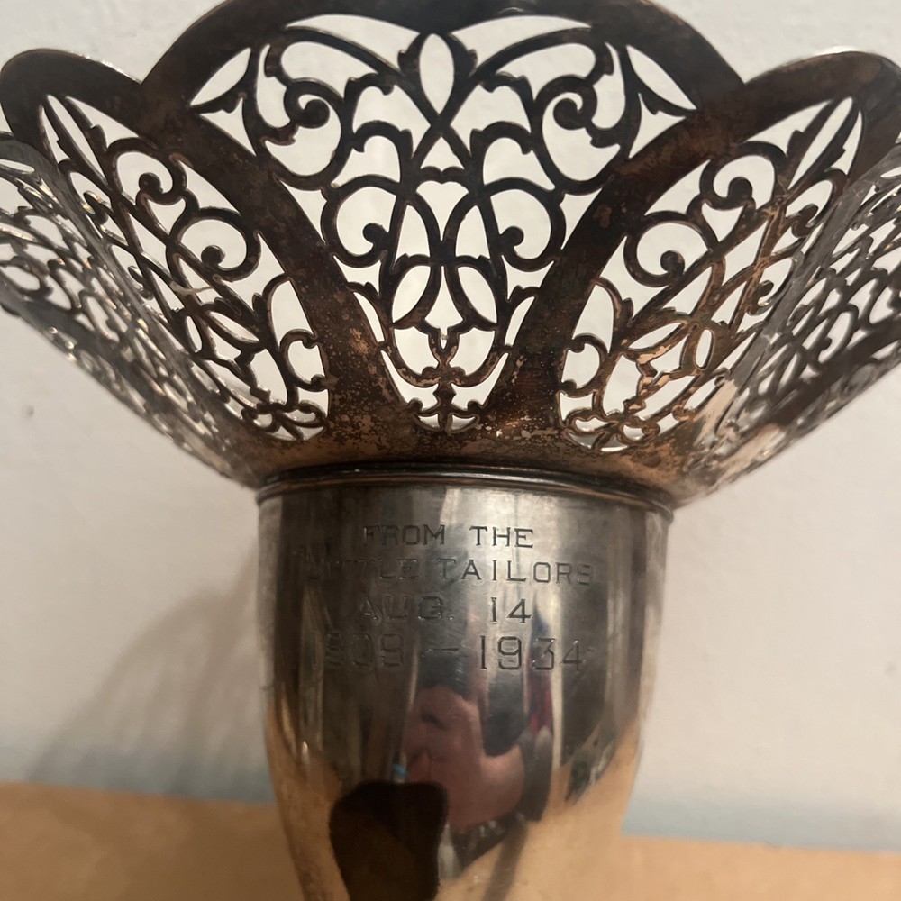 Trophy Cup Figural Silver 1900s H-10”
