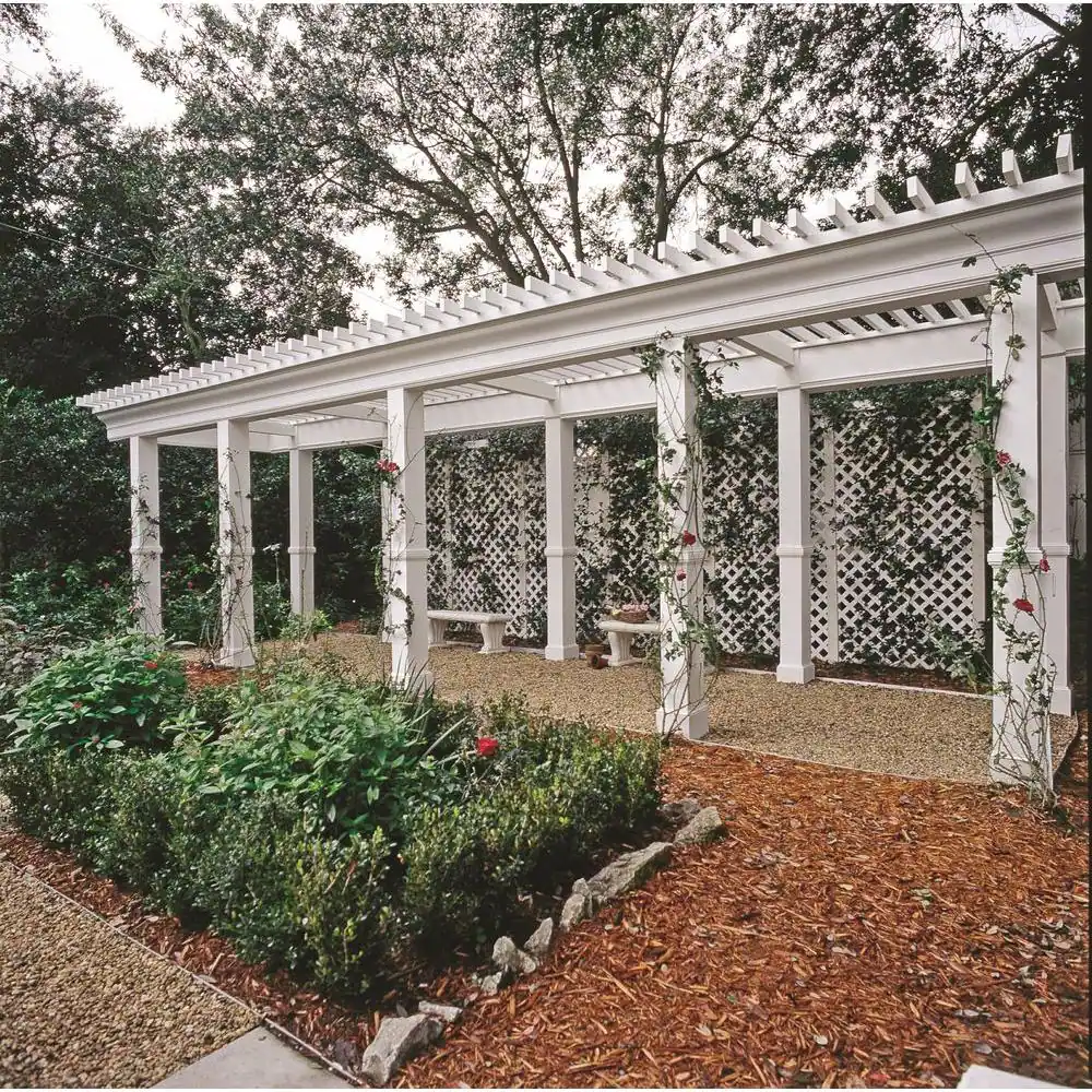 4 Ft. White Vinyl Lattice Divider (2-Pack)