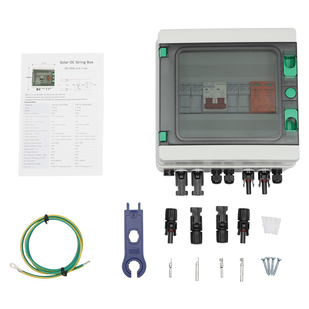 Solar DC String Box Solar Combiner Junction Box Circuit Breaker for Solar Panel