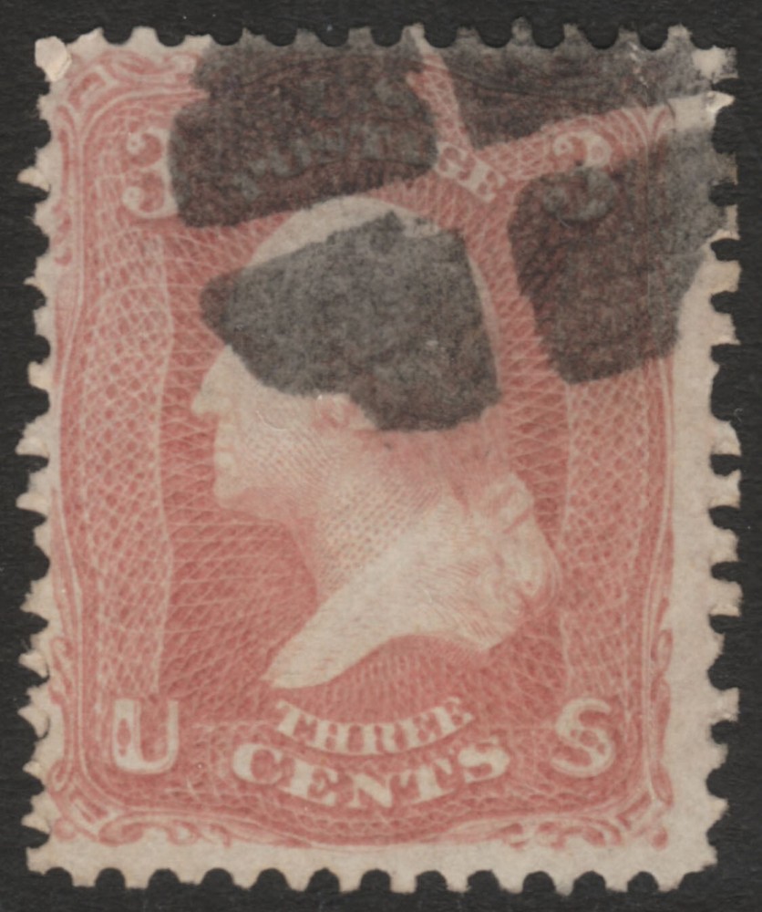 Scott #65 3 Cent 1861-62  Cork Cancel     65SP24_25