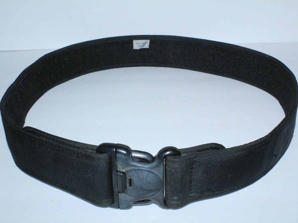 DON HUME BLACK NYLON DUTY BELT SIZE LARGE with Double-Release Buckle