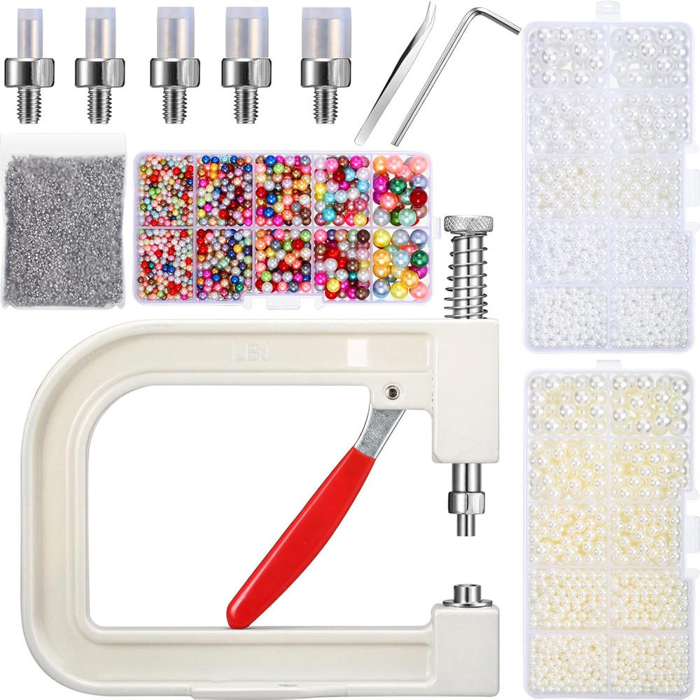 Pearl Setting Machine and Hand Press Pearl Setting Tools, Beads Rivet Fixing Mac