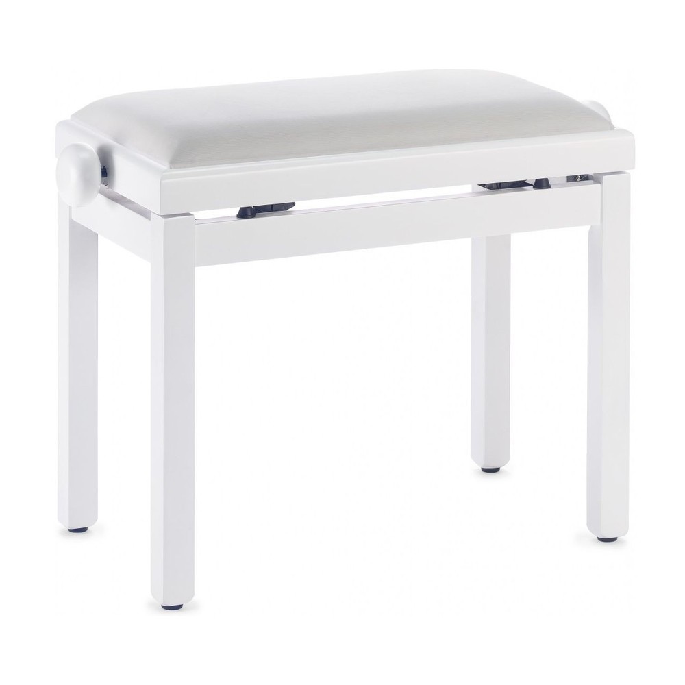 Stagg Piano Bench White Matte With White Seat Surface