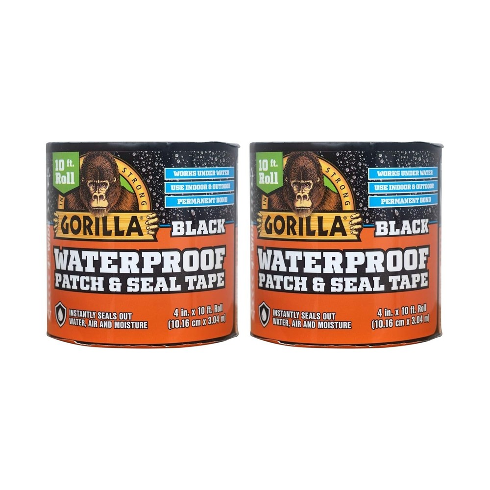 Waterproof Patch & Seal Tape - Black, 2 Pack