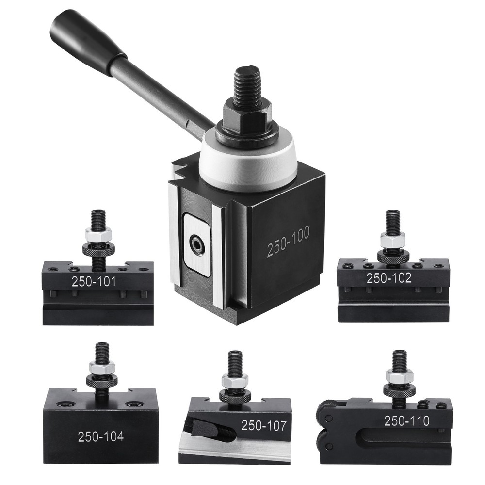 Quick Change Tool Post Set 6 Pcs Lathe Tool Holders for 6"-12" Mini Lathe Swing