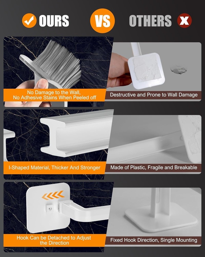 Hat Rack for Hat Storage 4-Pack, Multi-Purpose Hat Organizer, Strong Adhesive...