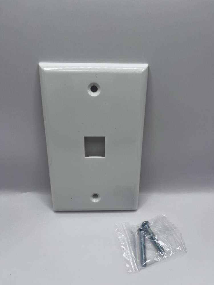 10 Pack - 1 Port 120-Type US Standard Wall Jack Faceplate