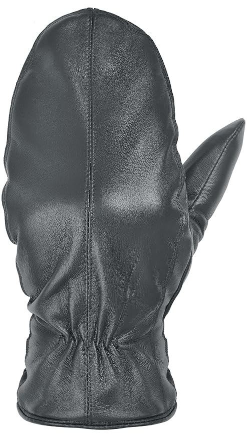 SURAWIL Winter Mittens - Mens Leather Touchscreen Warm Medium, Grey