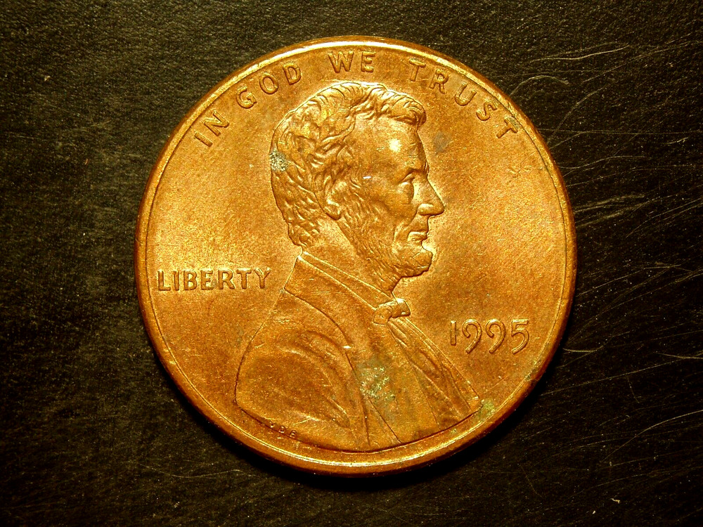 1995  AU LINCOLN MEMORIAL CENT #2