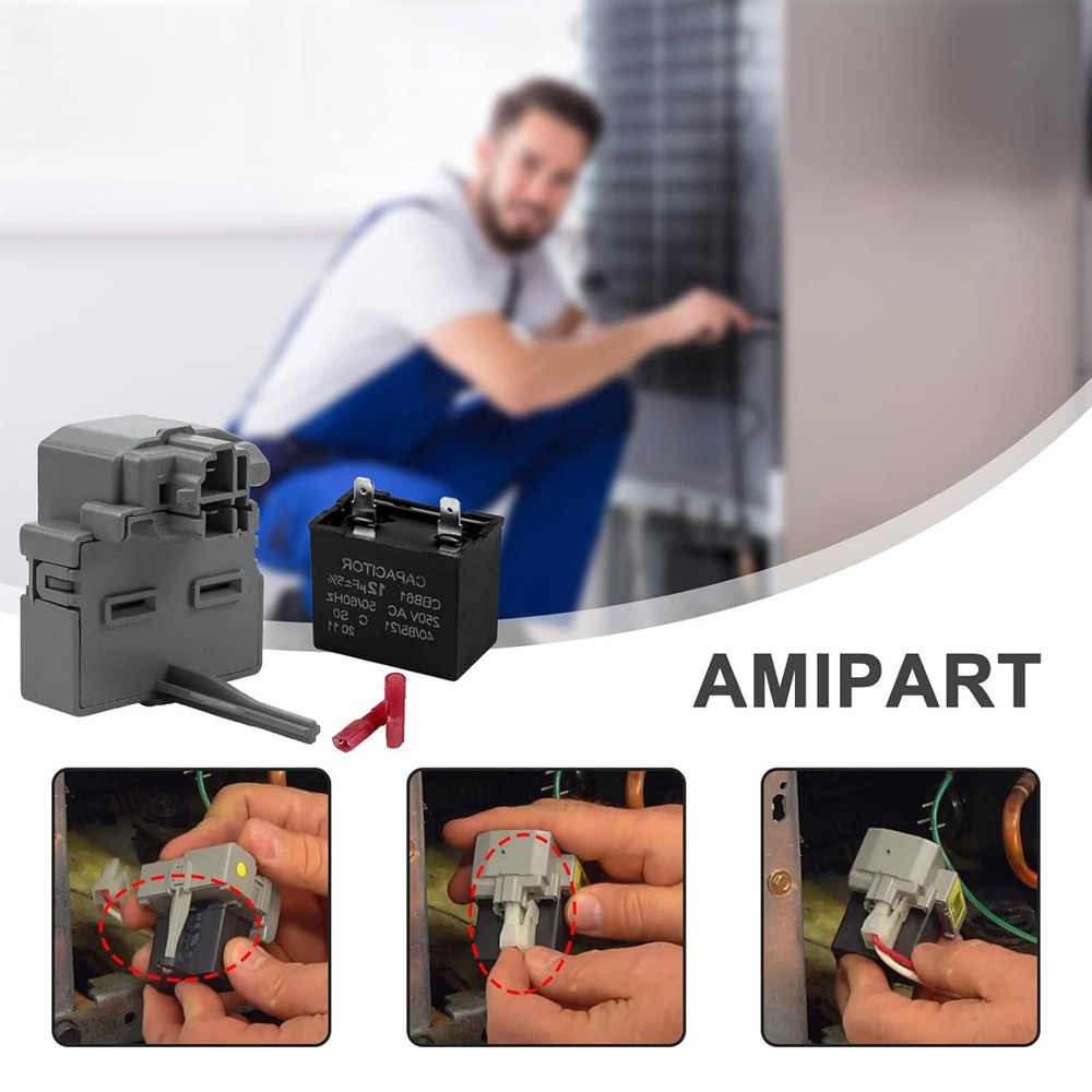 2319792 Refrigerator Compressor Start Relay Device Run Capacitor For Whirlpool