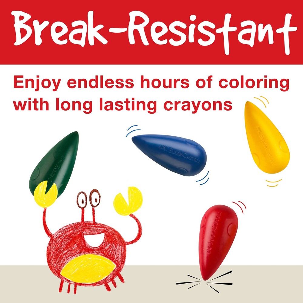 Little Creatives Easy Grasp Bulb Crayons-4/Pkg