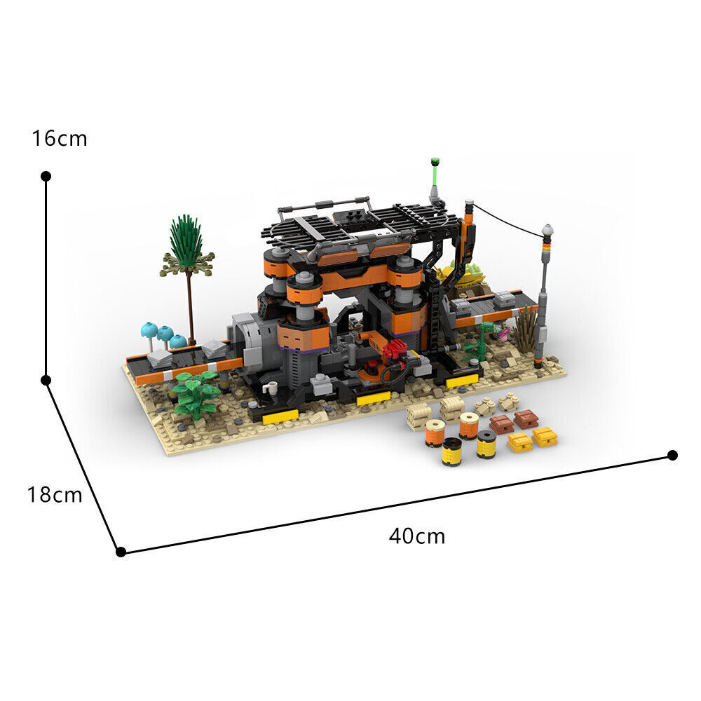 Modubrix Mocs Building Block Satisfactory Constructor Sets Bricks Toys Kits Gift