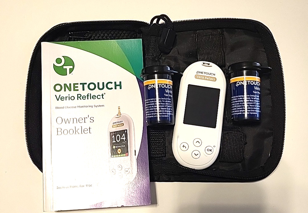 One Touch Verio Reflect Meter /Approx. 100 Test Strips & User's Guide *Read