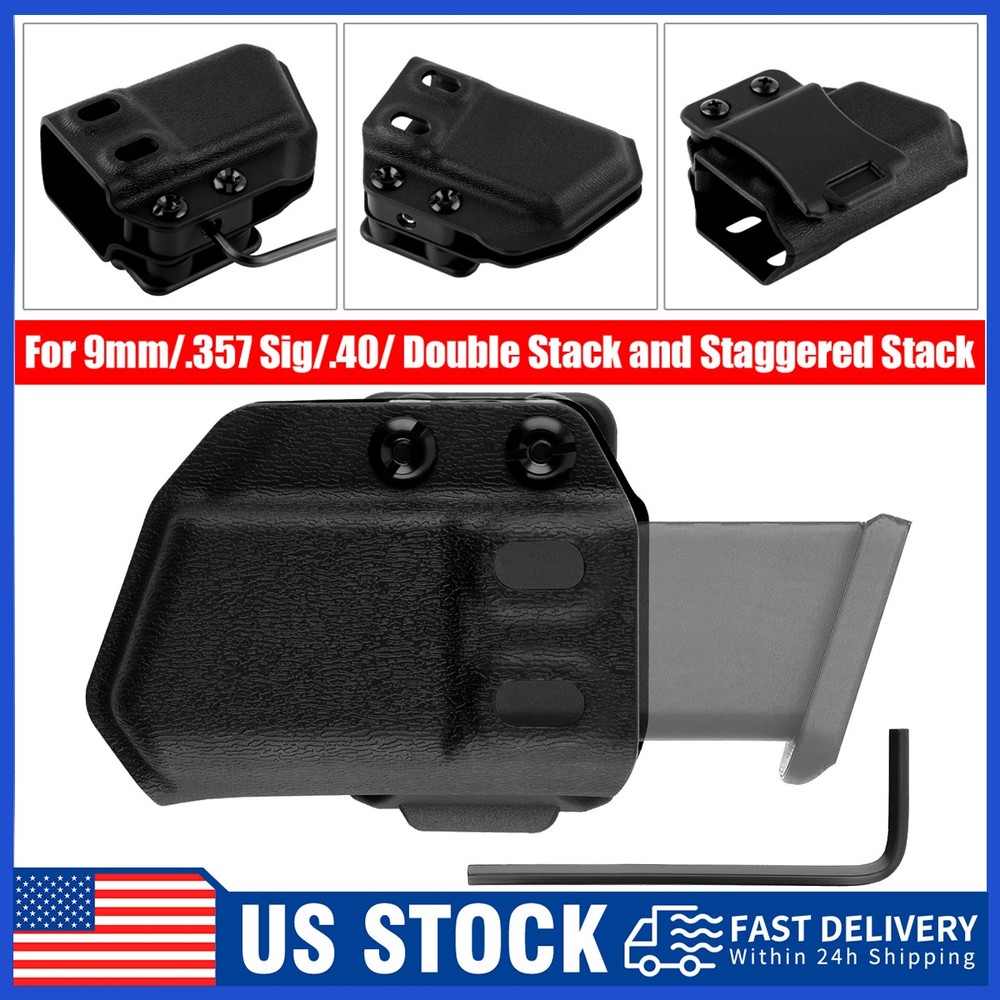 Ambidextrous OWB Mag Holder Horizontal For Double Stack 9mm/.40/.357 Polymer New