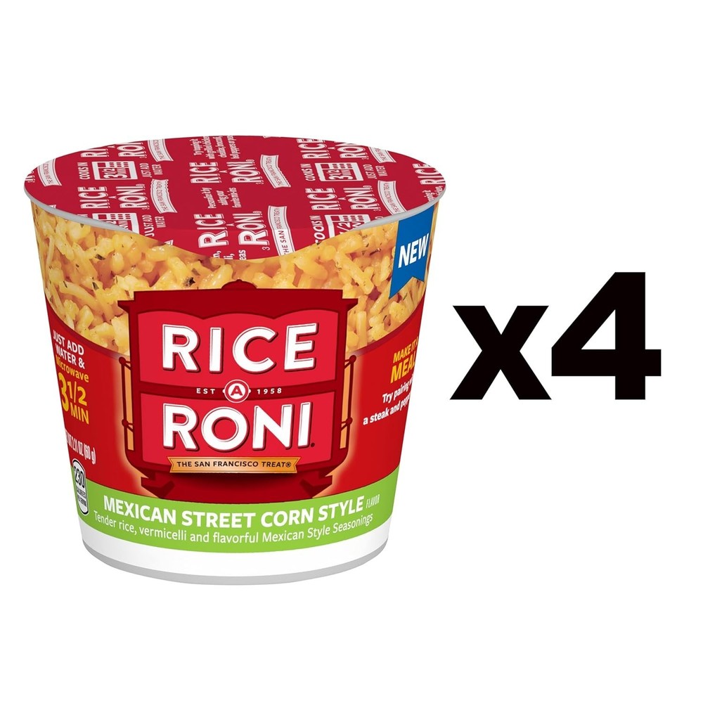 4-Pack Mexican Street Corn Cups - Quick & Delicious Microwave Meal Solutions